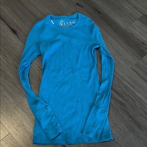 Vintage Kirra Blue Ribbed Long Sleeve Shirt